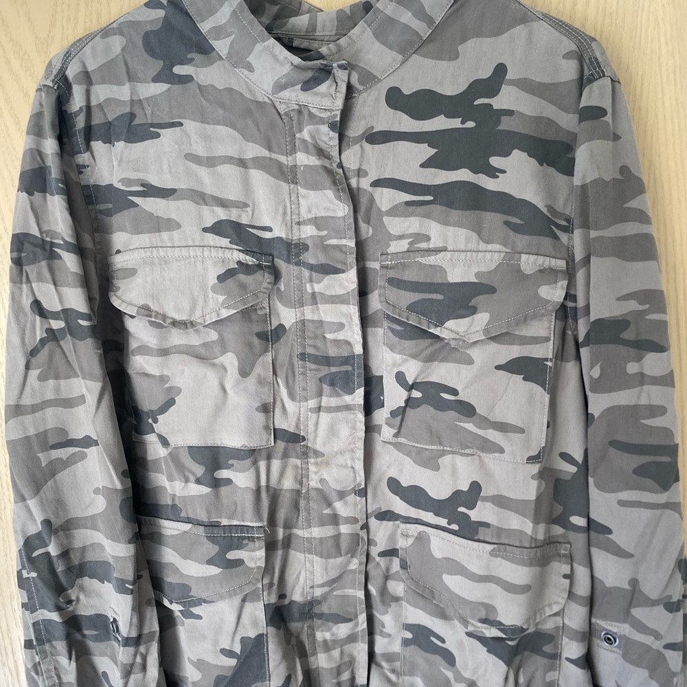 Sanctuary Gray Camouflage Military Jacket